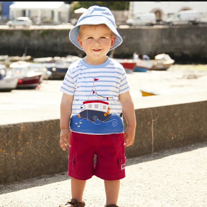 

Children's T shirt Boys T-shirt Baby Clothing Little Boy Summer Shirt Tees with Animal 2018 Designer 100% Cotton Cartoon Clothes