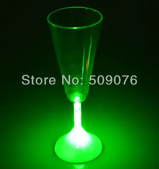 

Free shipping 175ML/6OZ LED Wine Champagne Flute Light Up Glasses Flashing Cups For Party Wedding Club