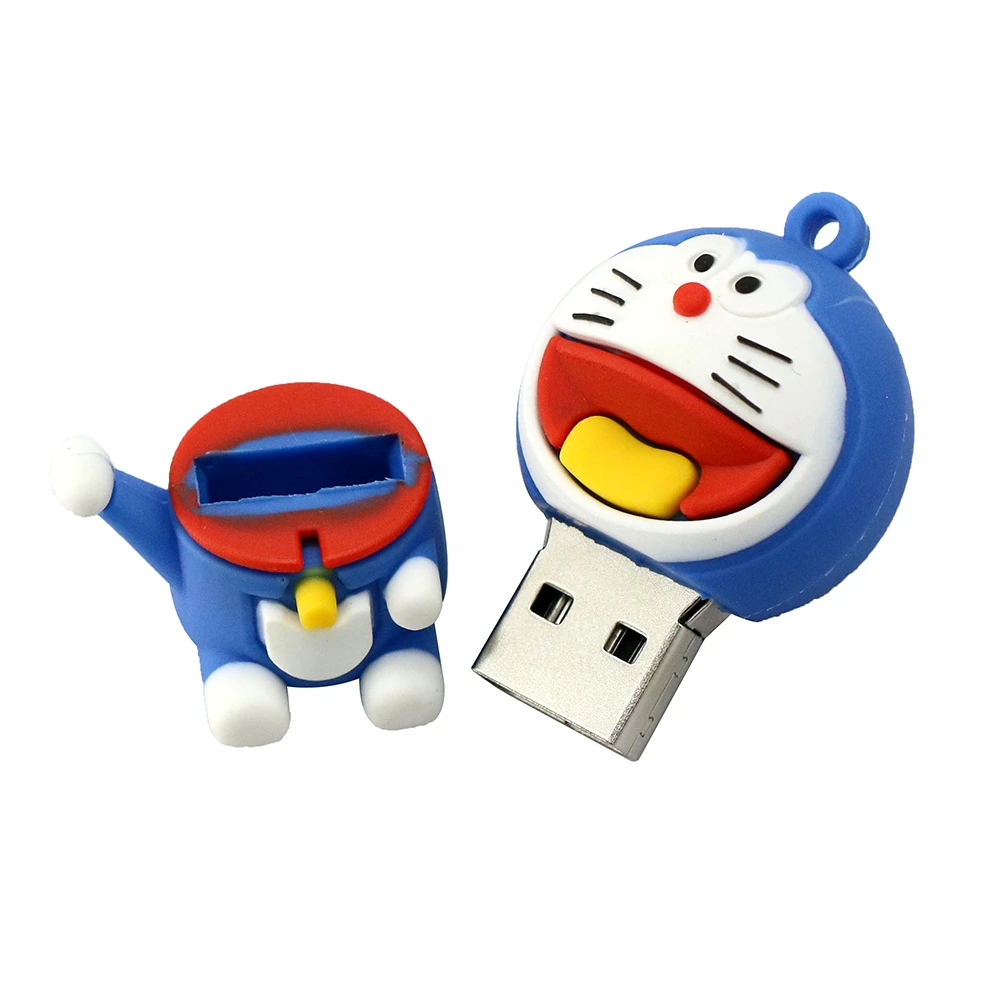 USB 2,0 флеш-накопители мультфильм Doraemon Cat карта памяти, Флеш накопитель 4 ГБ 8 ГБ 16 ГБ 32 ГБ 64 ГБ 128 Гб флешки Usb-флэш-диск подарки