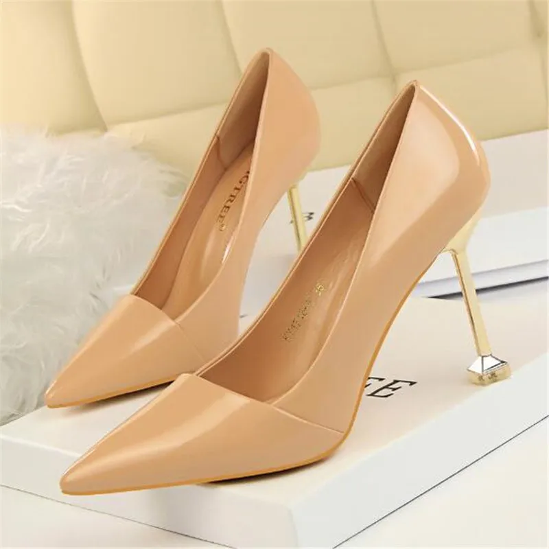 

High heels office work shoes women stiletto escarpins sexy hauts hells career shallow chaussure femme talon concise pumps