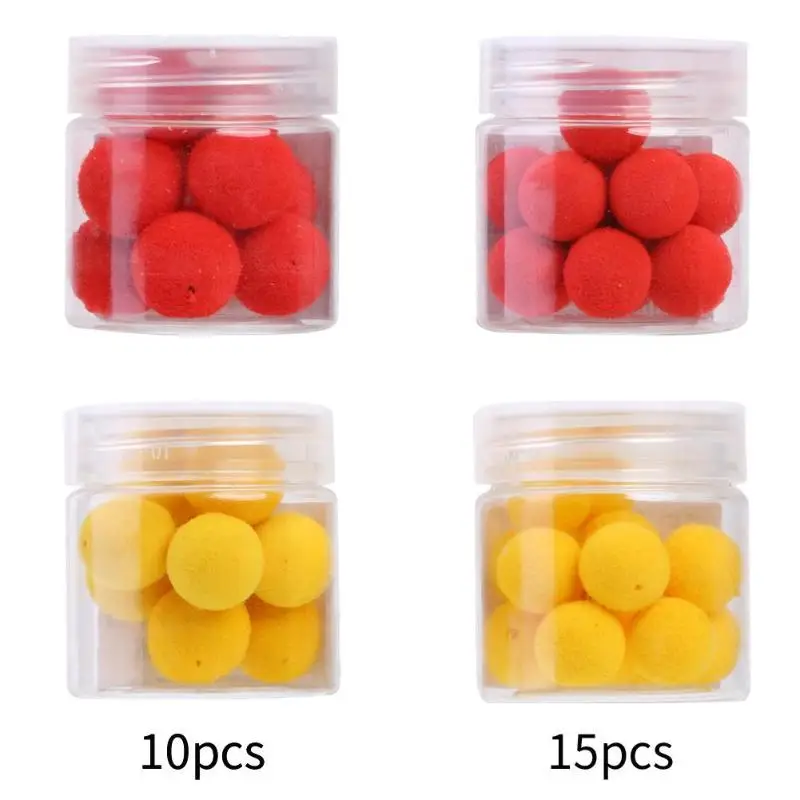 10/15pcs Fishing Floats Beads Foam Floating Ball Beads Feeder Fishing Baits Smell Lures Fishing Tackles Fishing Lure