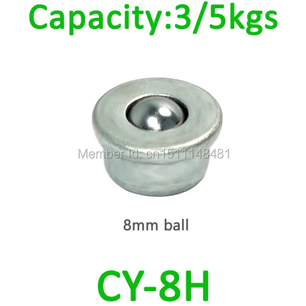 

10pcs CY-8H miniature ball roller 5kg load capacity mini Ball transfer unit pressed steel small toy rod ball bearing caster