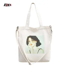 KVKY модная сумка на одно плечо для покупок Лоскутная парусиновая сумка через плечо Складная молния экологический многоразовый сумка bolsas tela
