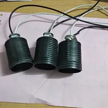 10 шт./лот(длина провода: 30 см) E27 труба роторная пластиковая лампа база полная резьба держатель лампы