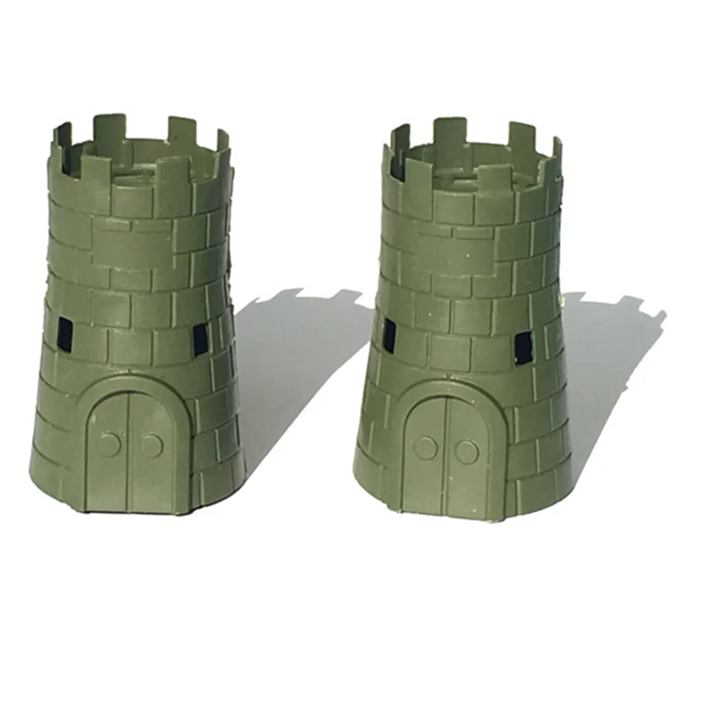 MagiDeal Military Army Soldier Figure Toys with Battlefield Tank Watch Tower Sandbags Accessory 167Pcs Mens Playset