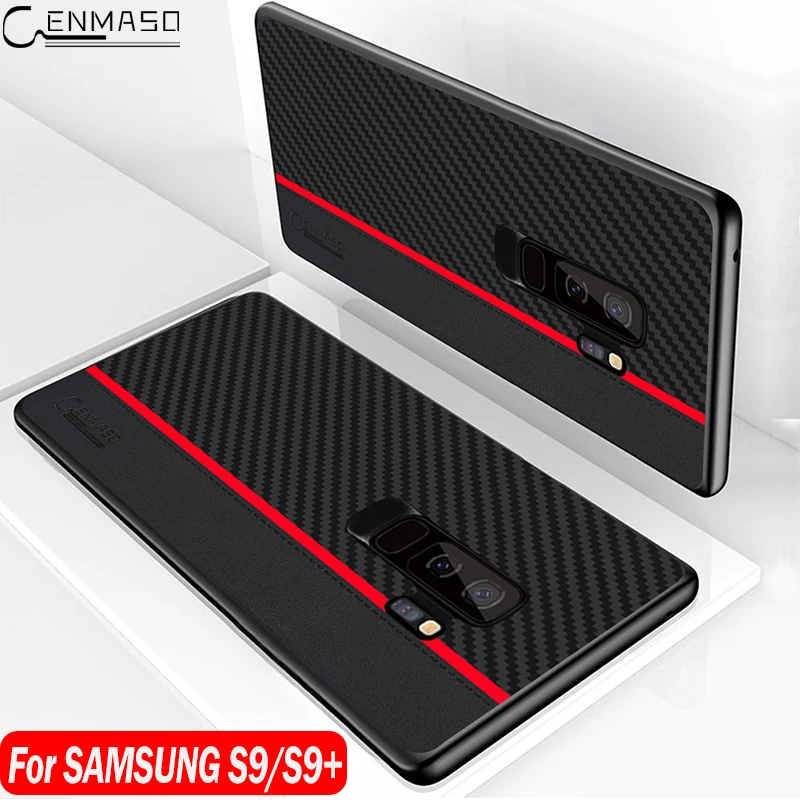 Чехол для Samsung S9 Plus оригинальный защитный чехол из волоконного волокна и кожи Galaxy