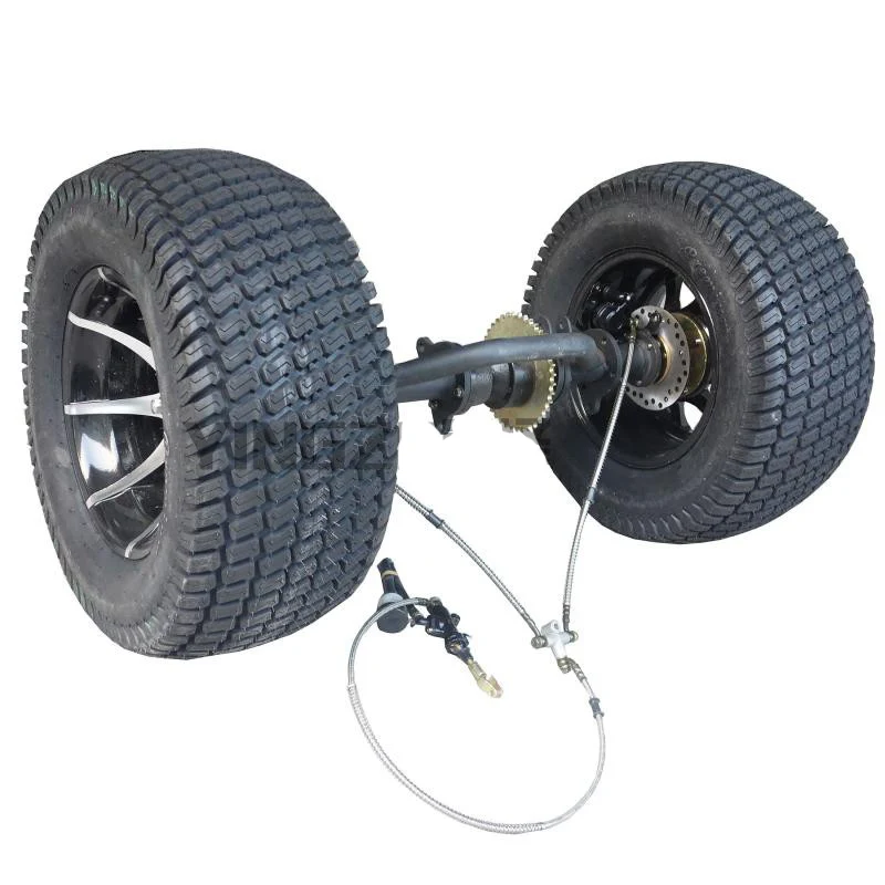 

DIY Four Wheel GO KART KARTING ATV UTV Transmission Brake Pump Rear Axle Chain Differential With 12 Inch Wheel Rim Tire Tyre
