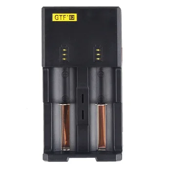 

GTF E2 18650 14500 16340 AAA AA Dual Slot Smart NiMH / Li-Ion Battery Charger