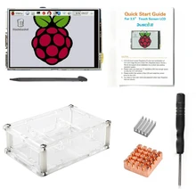 Hot sale 3.5″ LCD TFT Touch Screen Display for Raspberry Pi 2 / Raspberry Pi 3 Model B Board + Acrylic Case +Stylus + Heatsink