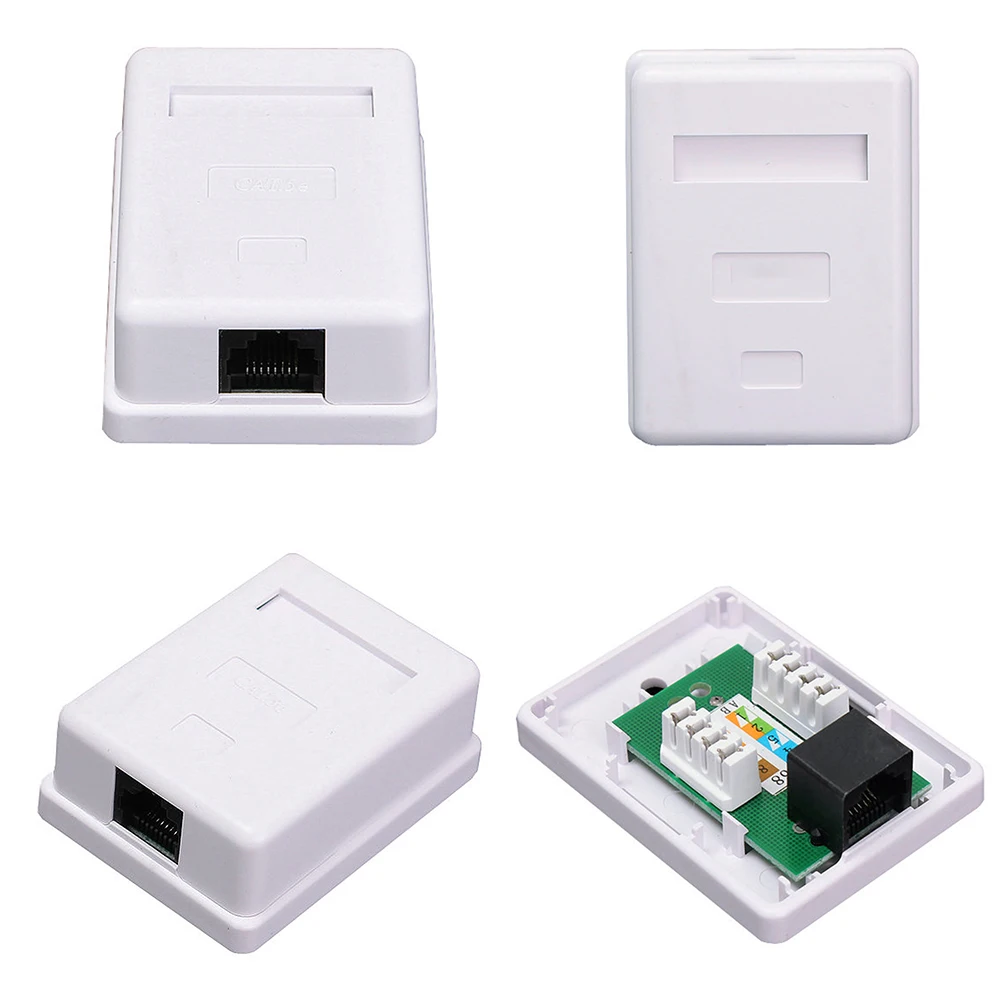 network tone tracer RJ45 White Extension Cable Desktop Unshielded Information Module Network Connector Single Port Ethernet Junction Box lan wire tester