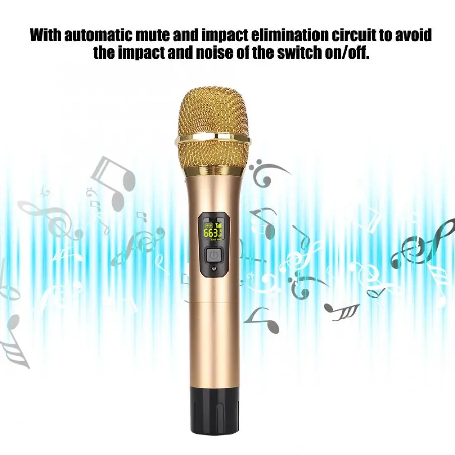 UHF Ручной беспроводной микрофон мини Bluetooth приемник система для караоке КТВ Dj