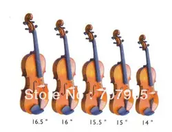 Альты студент Скрипки твердой древесины готовые топ ели клен назад под старину Цвет 16 "-14"