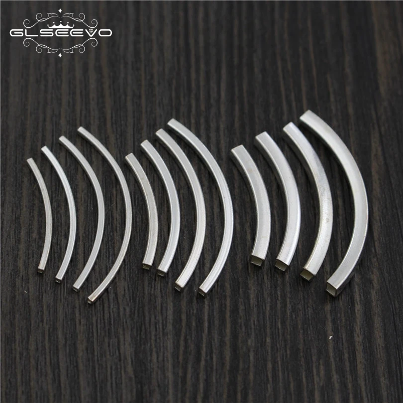 

10pcs 925 Sterling Silver DIY Necklace Bracelet Bangle Square Tube Beads Elbow Pipe Beads Handmade Jewelry For Making XA0323