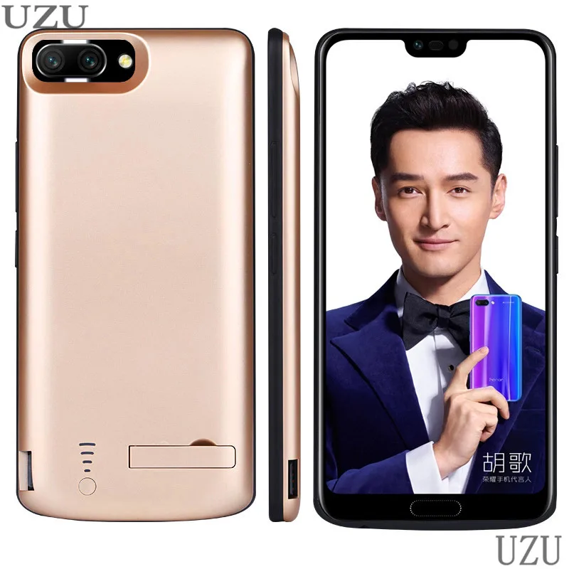 

6500mah high capacity battery charger case for huawei honor 10 portable wireless holder stand charging case for huawei honor 10