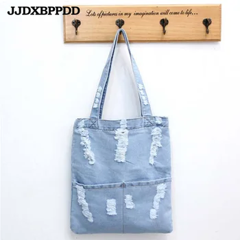 

New Fashion Large Luxury Handbags Women Bag Designer Ladies Hand bags Big Purses Jeans BagTote Denim Shoulder Crossbody sac