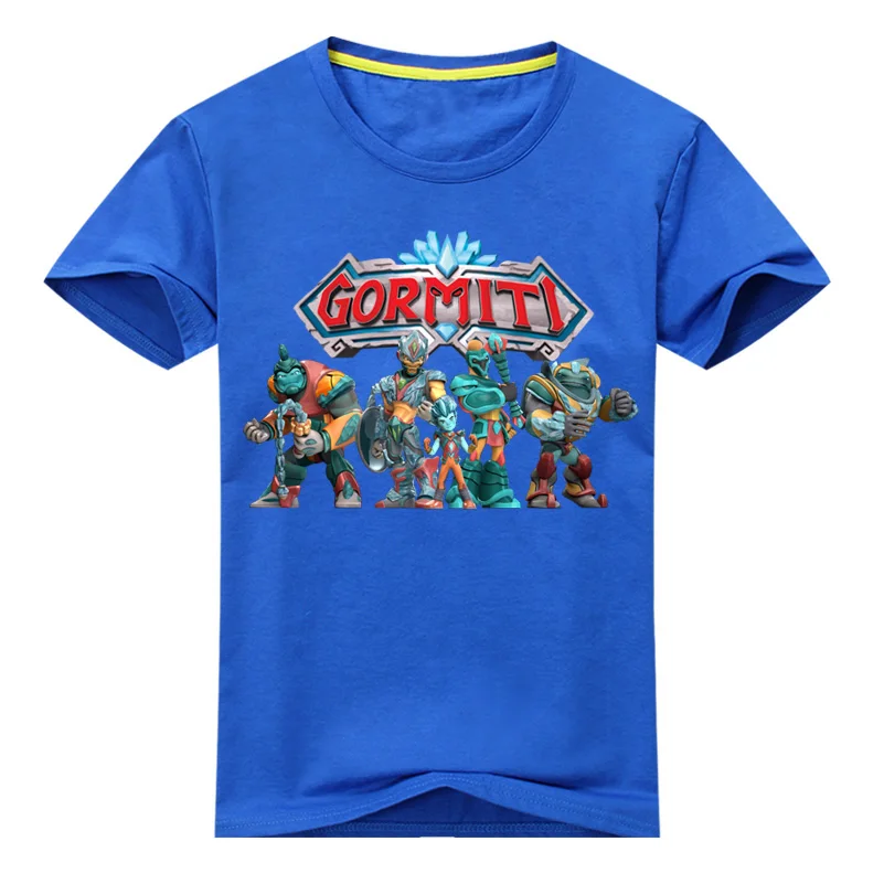 Детская летняя футболка с героями мультфильма «гормити», верхняя одежда Детские футболки с короткими рукавами детские футболки унисекс, футболки для мальчиков и девочек, DX188