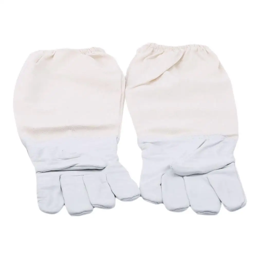 

Free Shipping A Pair of Protective Beekeeping Gloves Goatskin Bee Keeping Vented Long Sleeves beekeeping equipment and tools @15