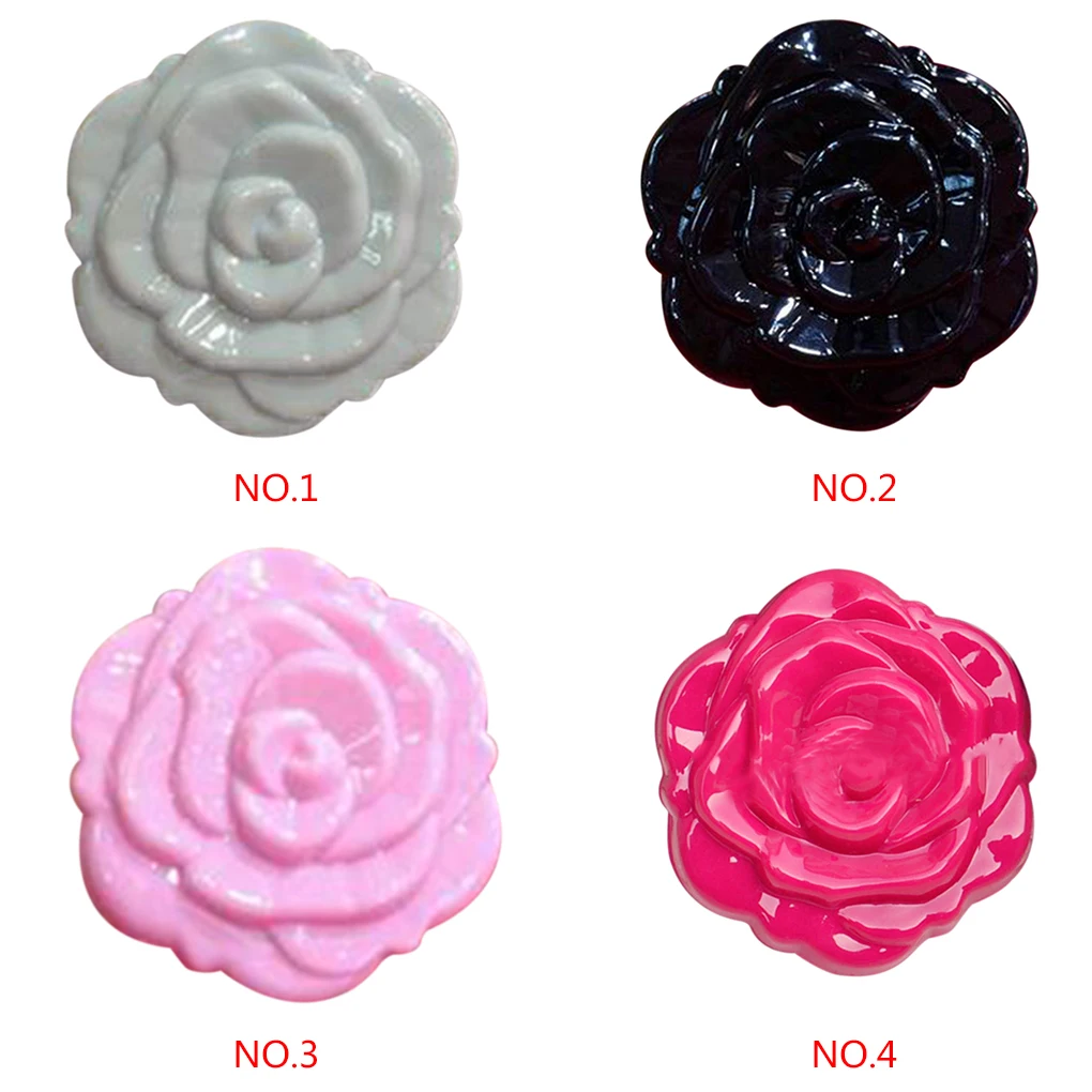 4 цвета в форме цветка мини Портативная Скульптура розы поверхность Складная двухсторонняя Косметическая зеркала