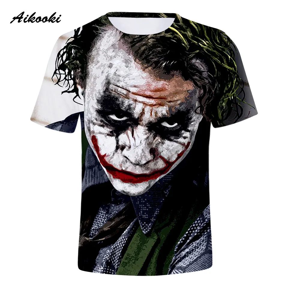 

Aikooki Crazy Joker 3D T Shirts Men/Women T Shirt Cotton Short Sleeve Suicide Joker Shirt Boys/Girls T-shirt Funny Tops Tees