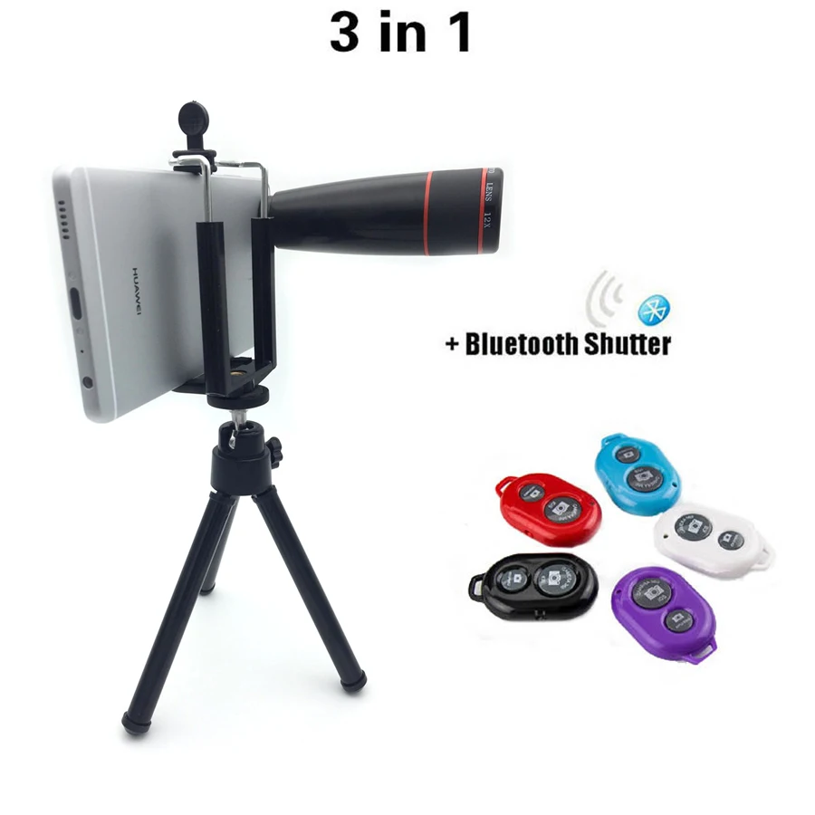 bilder für 3in1 Zoom Linse 12x Teleobjektiv Objektiv-handy-foto-objektiv Stativ Mit Universal Clip Bluetooth Shutter Für iPhone 5 s Samsung Huawei bilder für 3in1 Zoom Linse 12x Teleobjektiv Objektiv-handy-foto-objektiv Stativ Mit Universal Clip Bluetooth Shutter Für iPhone 5 s Samsung Huawei