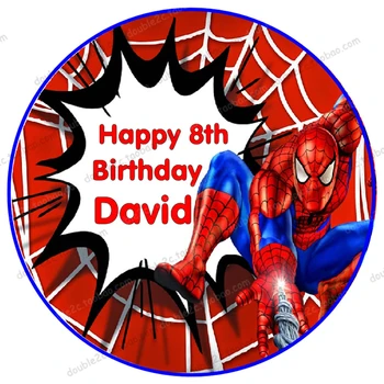 

Spiderman Edible Paper for Cake Topper 1pcs 8" Printing Wafer Paper Sugar Sheet Paper Kids Boys Party Cake Decorating Suppliers