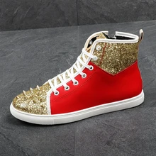 CuddlyIIPanda мужские мягкие кожаные ботинки кэжуал весна осень повседневные мужские туфли на плоской подошве британский дизайн из микрофибры мужские высокие ботинки с заклепками мужские кроссовки