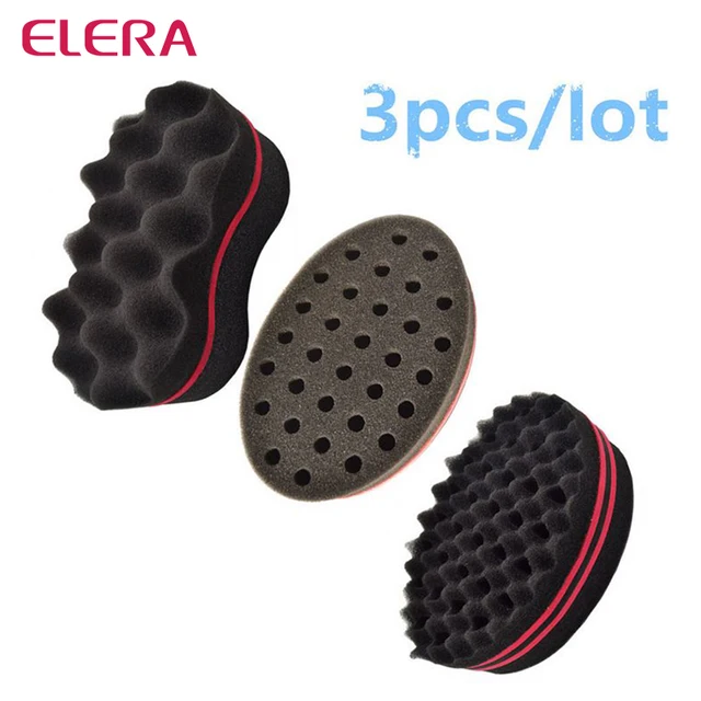 Elera 3 Pieces Magic Twist Hair Sponge Curl Brush Elera 3 Pieces Magic Twist Hair Sponge Curl Brush Style Tools Afro Coil Wave