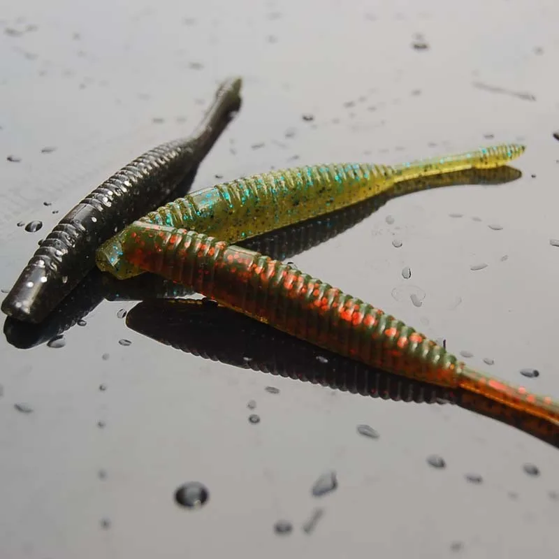 

5Pcs/Lot Straight Tail Pumpkin Soft Bait 9.5cm 3.5g Silicone Worms Fishing Lure With Salt Smell Fishing Takcle Artificial Lures