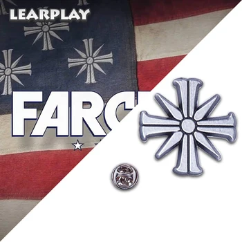 

Far Cry 5 Game Eden's Gate Metal Brooch Joseph Seed Patch Pin Cosplay Costumes Accessories for PS4 Christmas Party Jewelry Props