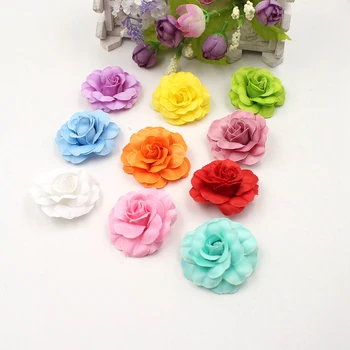 

100pcs Artificial Flower Silk Rose Wedding Decoration Handwriting Walnut DIY Walnut Corsage Artificial Rose Simulation Flower