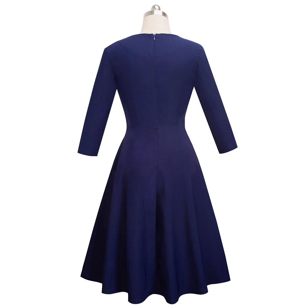 Nice-forever Vintage Elegant Embroidery Floral Lace Patchwork vestidos A-Line Pinup Business Women Party Flare Swing Dress A079 152 Nice-forever Vintage Elegant Embroidery Floral Lace Patchwork vestidos A-Line Pinup Business Women Party Flare Swing Dress A079 152