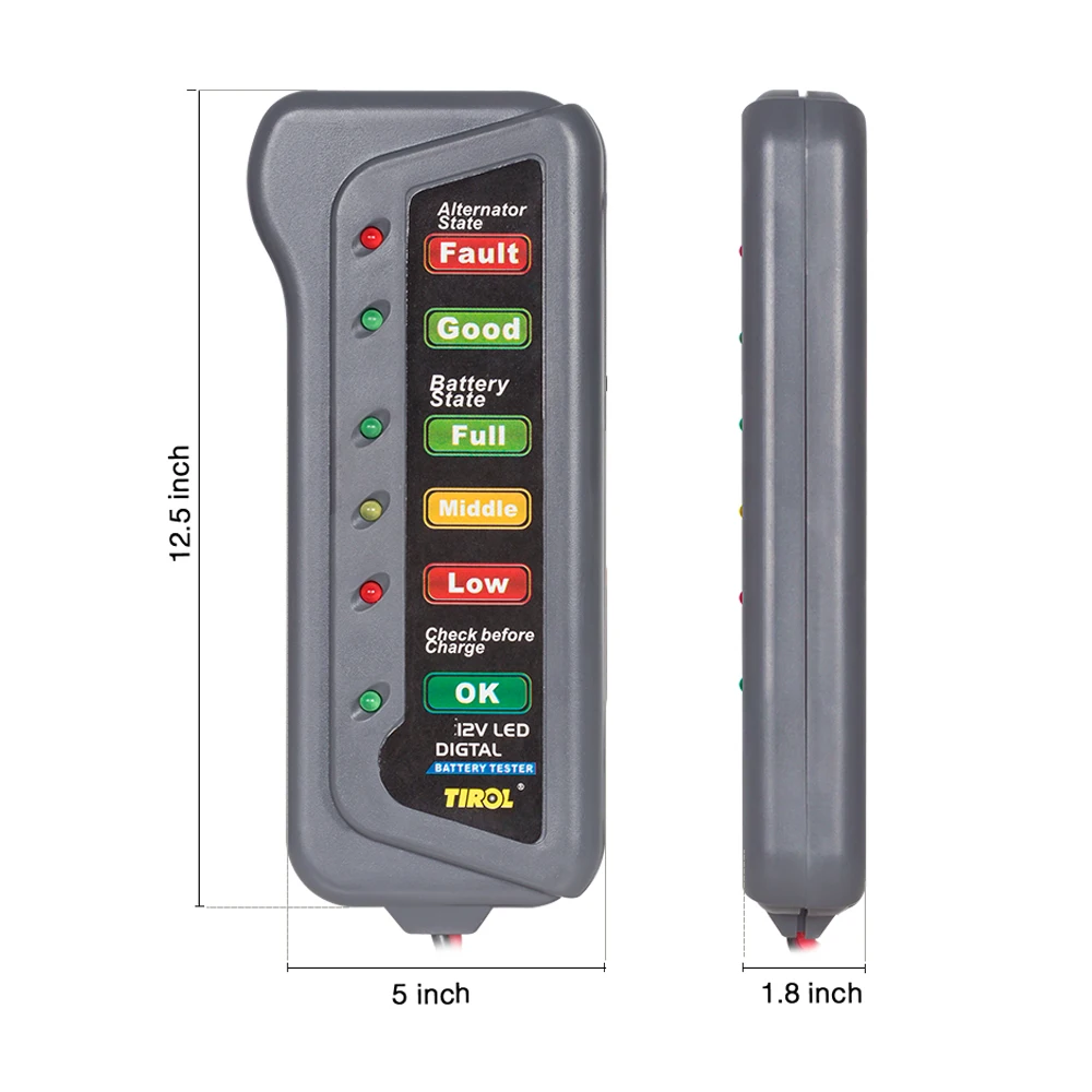 12 В Автомобильный цифровой тестер для проверки батареи генератор 6 светодиодный дисплей для автомобилей Автомобиль Мотоцикл батареи