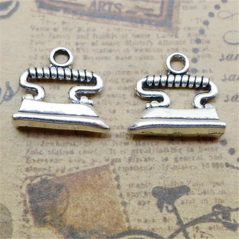 Bulk 30 Zinc Alloy Antique Silver Plated Housekeeping Iron Charms