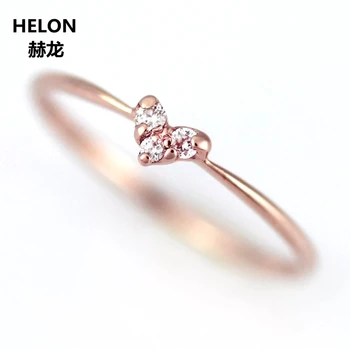

Solid 14k Rose Gold Natural Diamonds Engagement Wedding Ring SI/H Full Cut Natural Diamonds Band Anniversary Valentine Gift