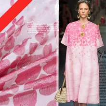 Новая европейская мода розовая Сакура жаккардовая парча имитация doupion ткань широкое позиционирование импортных тканей