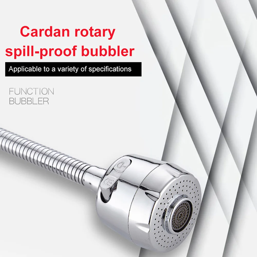 Metal 360 Adjustable Flexible Nozzle Spout Water Saving Diffuser Home Bathroom Kitchen Sink Tap Faucet