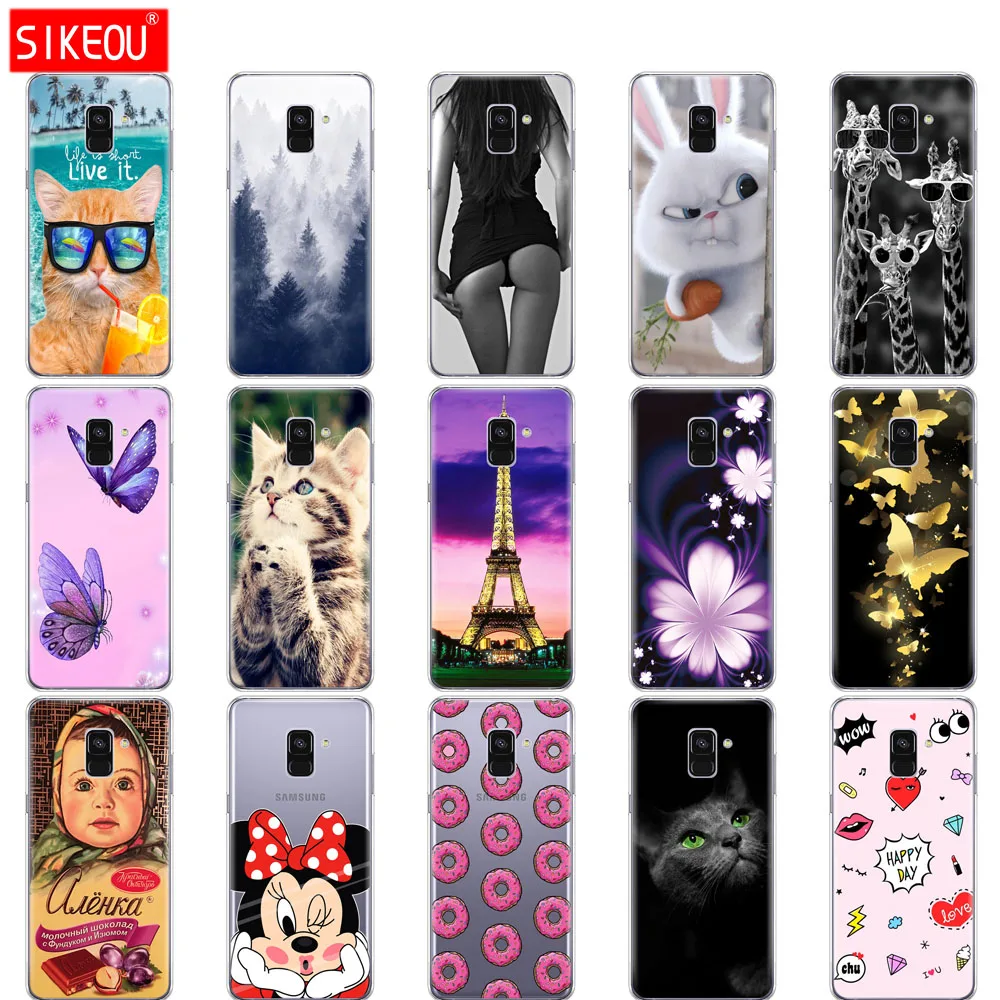

SIKEOU Soft TPU Phone Case For Samsung Galaxy A8 2018 A530 A530F silicone Cover For Samsung A8 Plus 2018 A730 A730F Clear Case