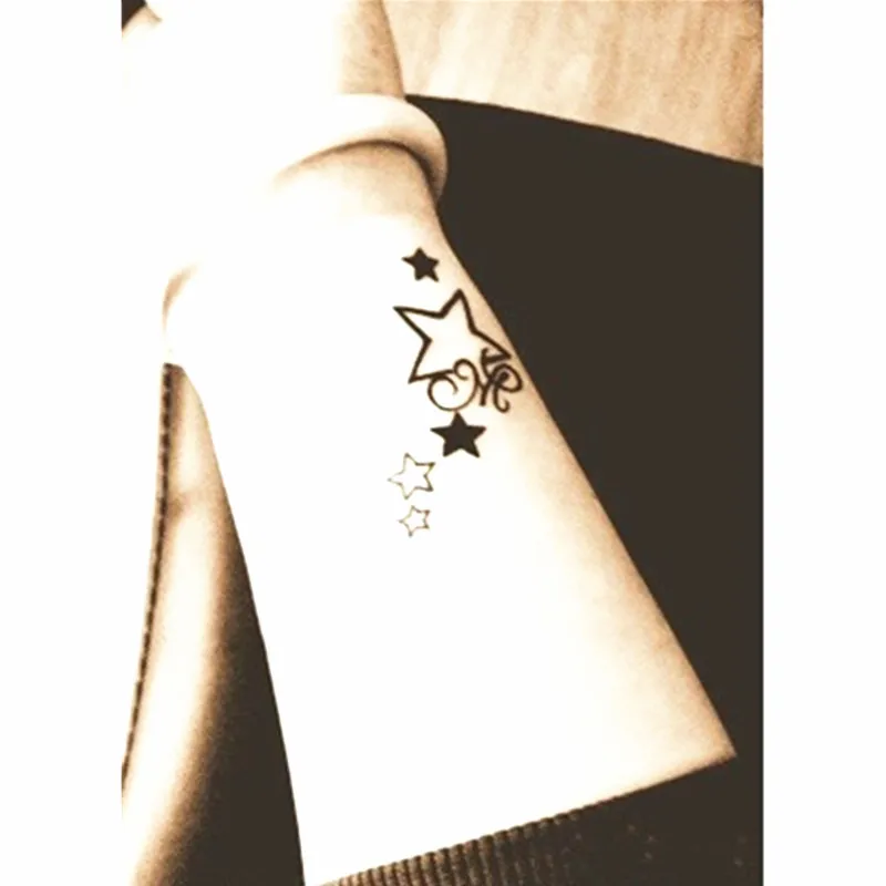 Shnapign Heart Stars Flash Tattoo Hand Sticker 10 5 6cm Small Waterproof Henna Beauty Temporary Body Sticker Art Free Shipping Stickers Rose Sticker Oracleart Kettle Aliexpress