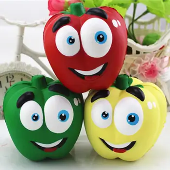 

Cute Chilli Squishy Toy Soft PU Slow Rising Squeeze Toy Pendant Relieve Anxiety Gift for Kids Adult