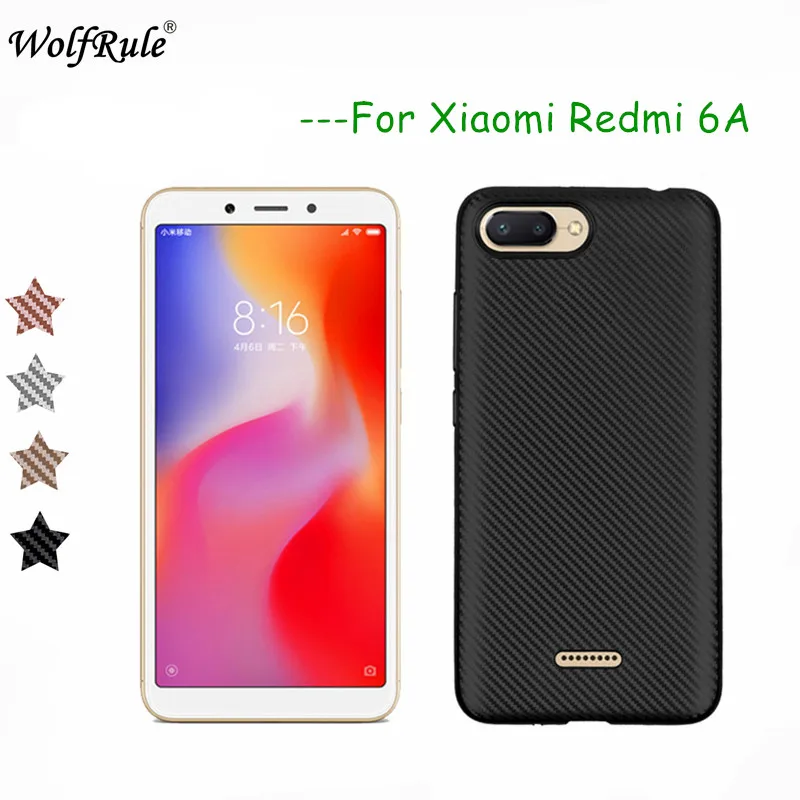 

WolfRule Xiaomi Redmi 6A Case Redmi 6A Cover Luxury Full Protection Carbon Fiber Soft TPU Case For Xiaomi Redmi 6A Phone Shells