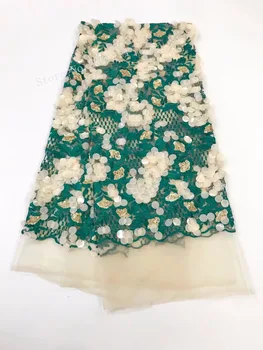 

Newest sequins lace fabric most popular nigerian lace fabrics for party high quality african french net lace fabric BZL-7293