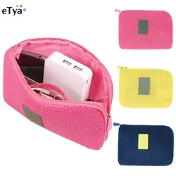 ETya Портативный Для женщин Дорожные сумки небольшой большой электронные аксессуары кабель USB наушники организатор сумка косметичка