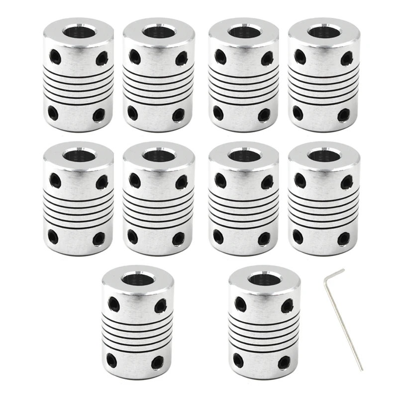 10CPS Beam Coupling Flexible Shaft Coupler 5/6/8/10/6.35mm(Wrench Included) | Обустройство дома