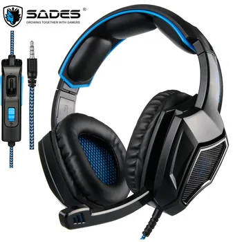 

SADES SA920 Plus PS4 Gaming Headset Gamer Bass Headphones with Mic for Xbox one Switch PC Phone PUBG Game headset Stereo Casque