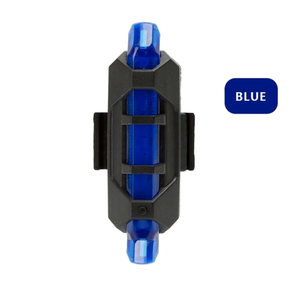 CLAITE Велосипедный свет, светодиодные задние фонари безопасность заднего хвоста Предупреждение Велоспорт портативный свет USB Перезаряжаемый Предупреждение ющий фонарь - Испускаемый цвет: Синий