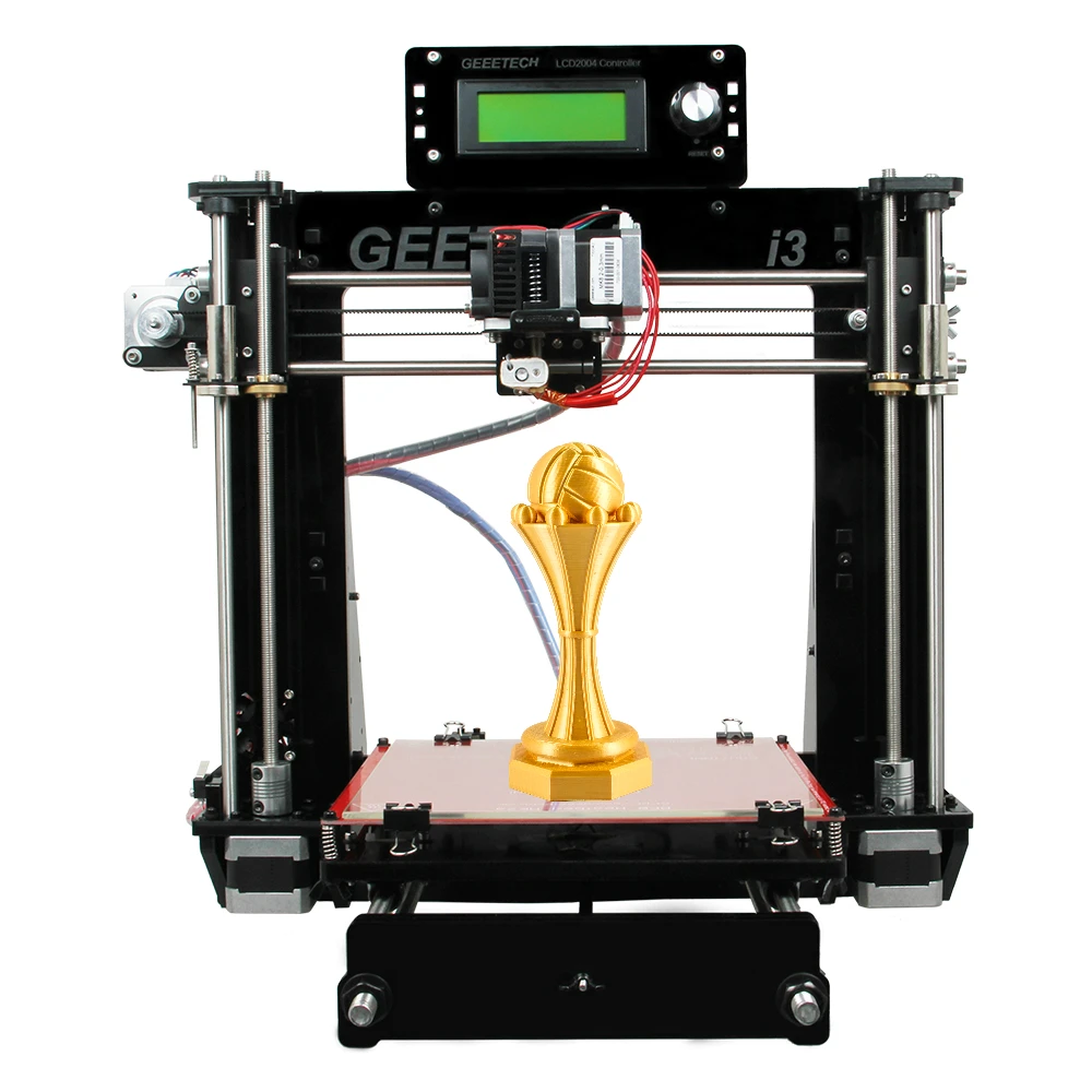 

2016 Newest Upgraded Six Material Support Quality High Precision Reprap Prusa i3 DIY 3D Printer kit GT2560 Main Board LCD Free