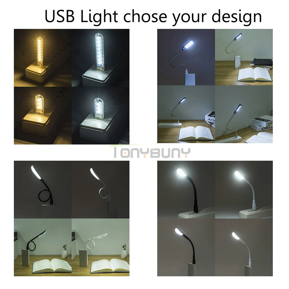 Гибкий портативный 5V 1 2 W Мини USB СВЕТОДИОДНЫЙ Ночник светильник светящийся Яркий
