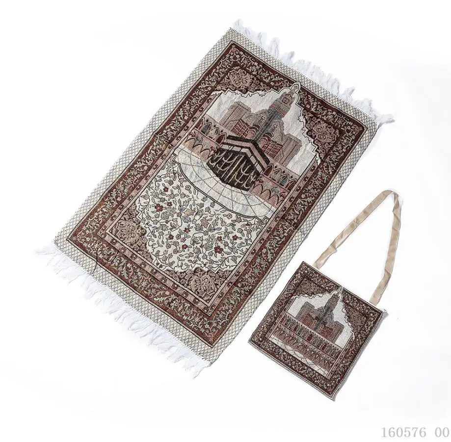 

Cotton Yarn Muslim Prayer Rug Grey Rug for Living Room Kitchen Rug Rectangle Small Carpet Indian Rugs Tassel Outdoor Tiles Mat