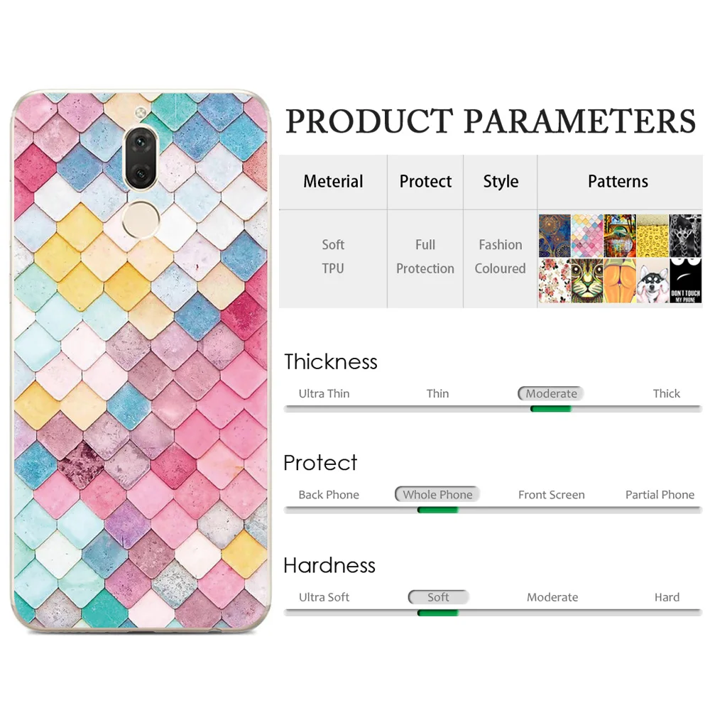 N-KHW1928_2_JONSNOW Case for Huawei Mate 10 Lite 5.9 inch Printing Soft TPU Phone Back Protective Cover for Huawei Mate 10 Lite