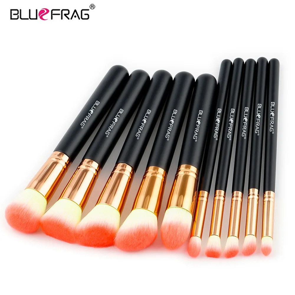BLUEFRAG New Makeup Brush Set Highlight Beauty Kits 10pcs Brand